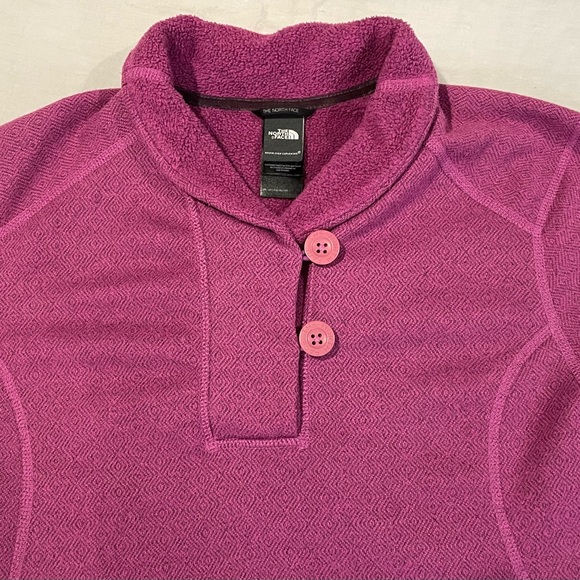 The North Face Women’s Large Pink Fleece Pullover Henley Cozy Outdoor - Picture 4 of 7